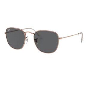 NEW RAY-BAN Frank Sunglasses – Polished Rose Gold Frame, Dark Grey Lenses RB3857